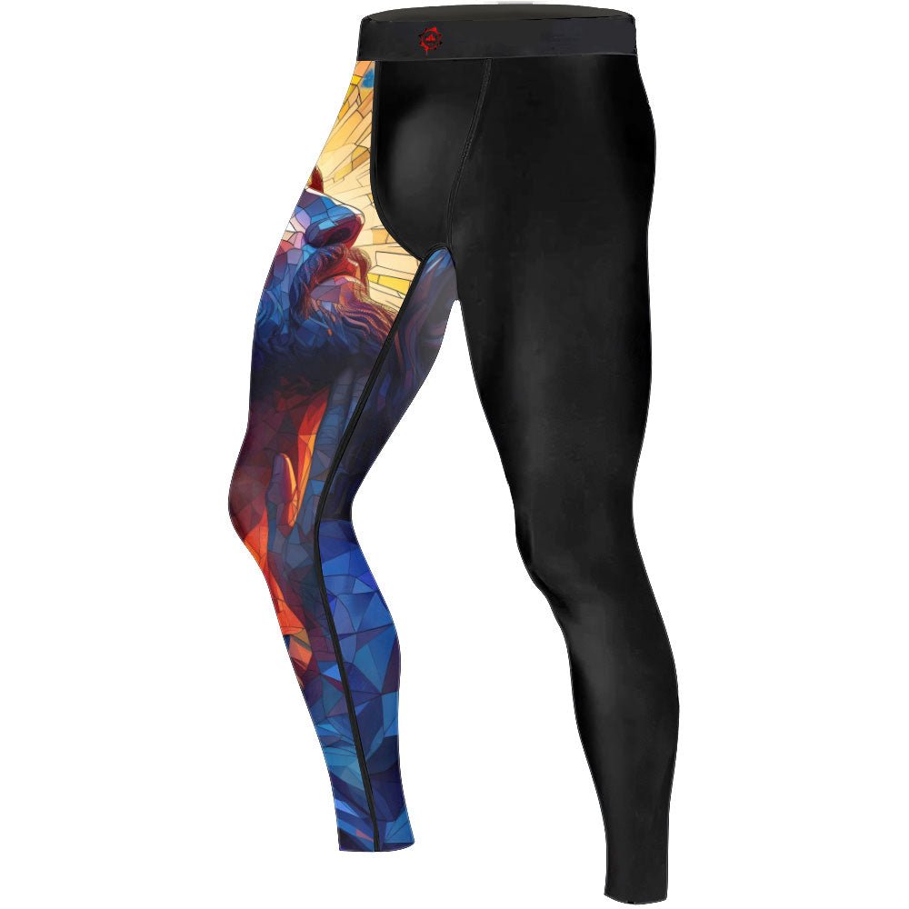 Merciful Jesus Men's Compression Leggings - BattleFitGear