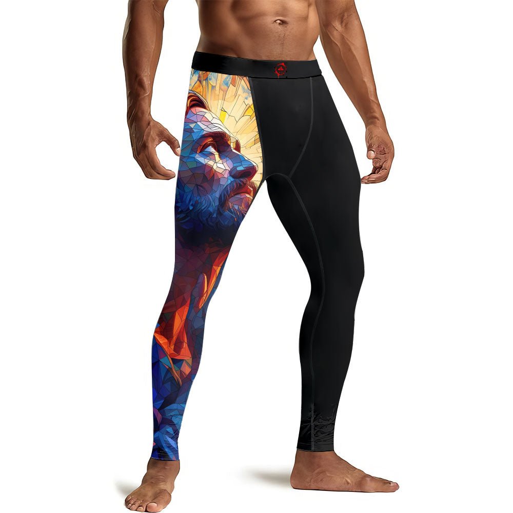 Merciful Jesus Men's Compression Leggings - BattleFitGear