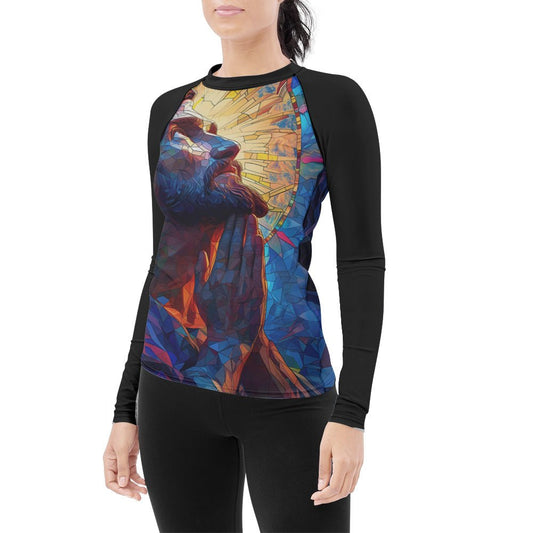 Merciful Jesus Women's Long Sleeve Rash Guard - BattleFitGear