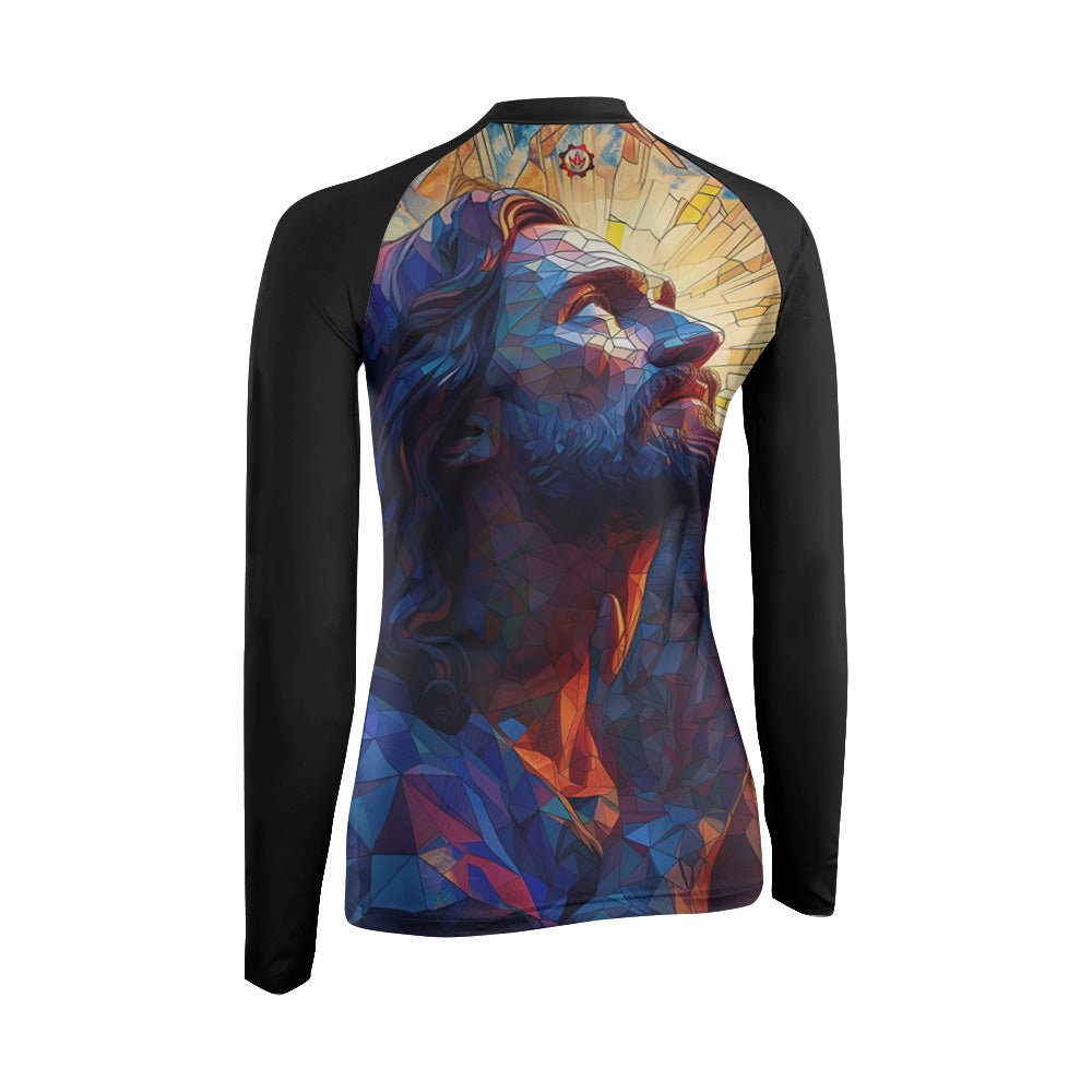 Merciful Jesus Women's Long Sleeve Rash Guard - BattleFitGear