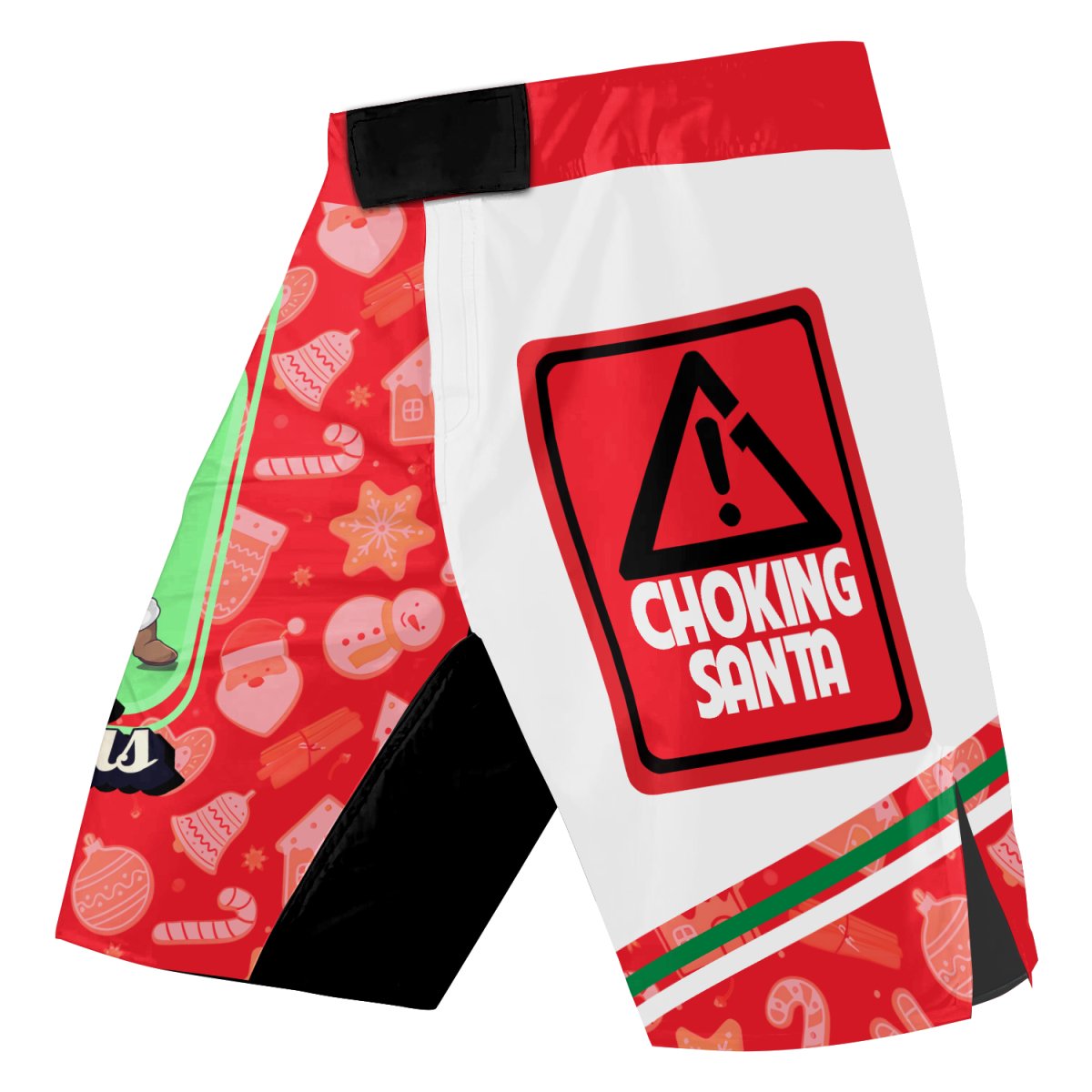 Merry Christmas Choking Santa Fight Shorts - BattleFitGear