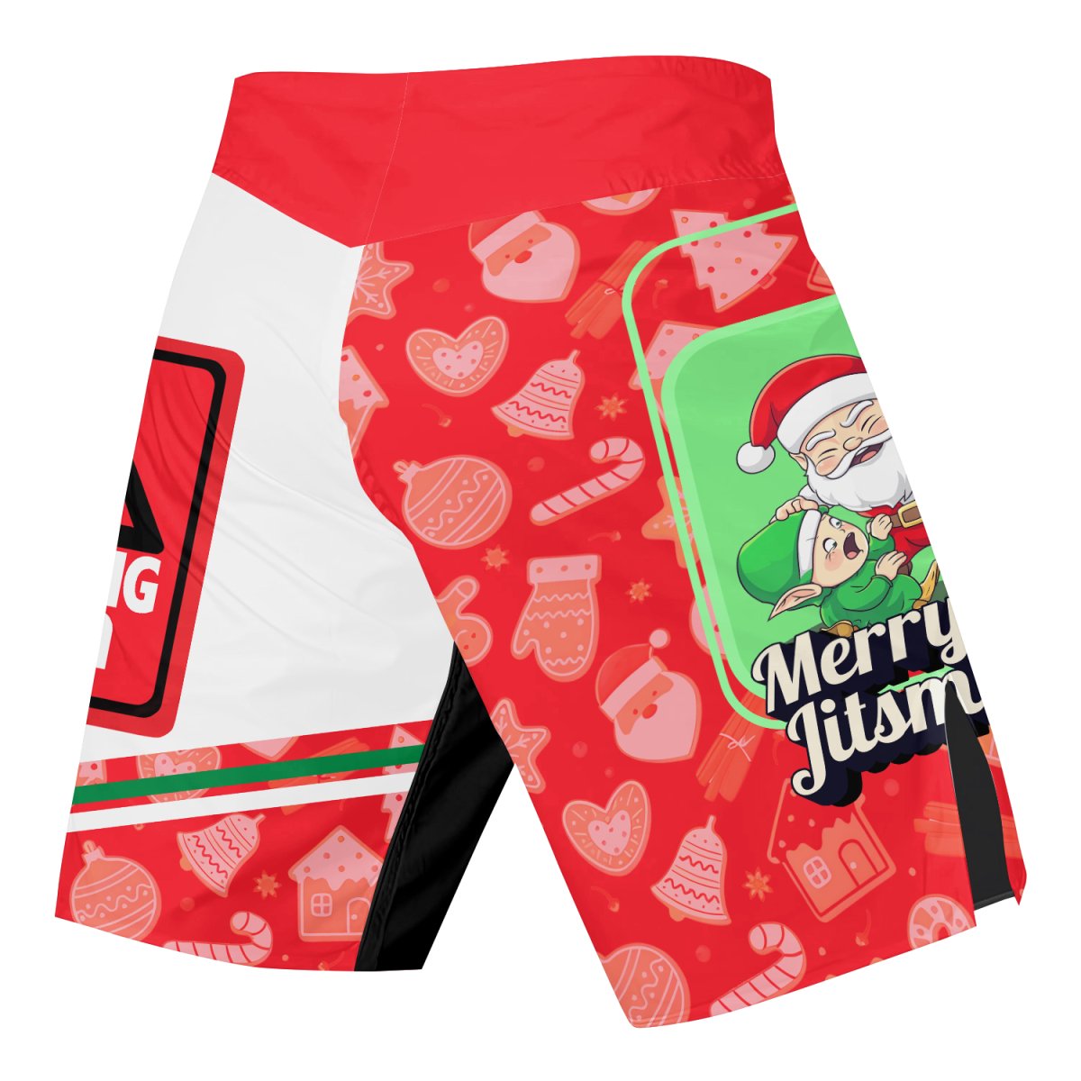 Merry Christmas Choking Santa Fight Shorts - BattleFitGear