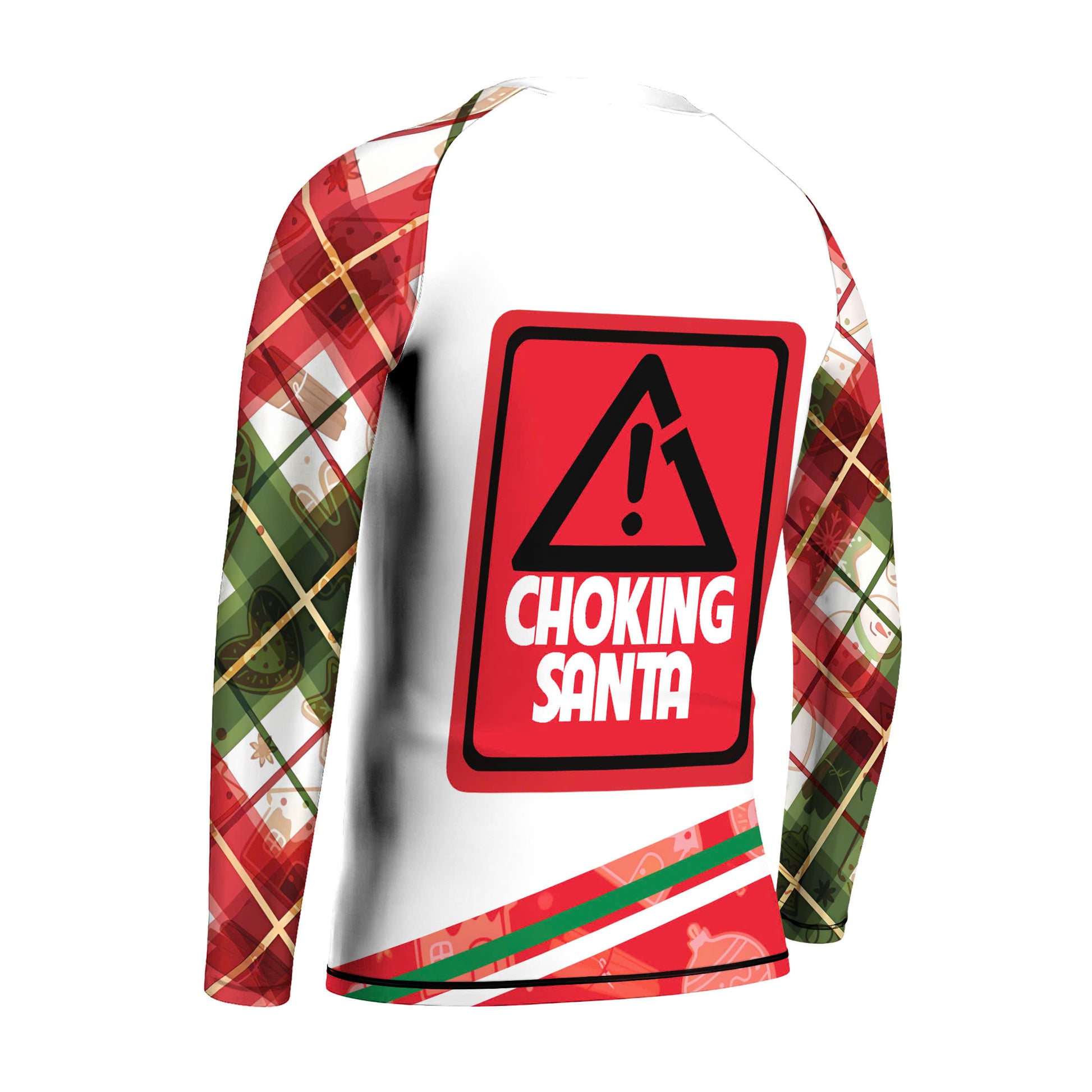 Merry Christmas Choking Santa Kids Rash Guard