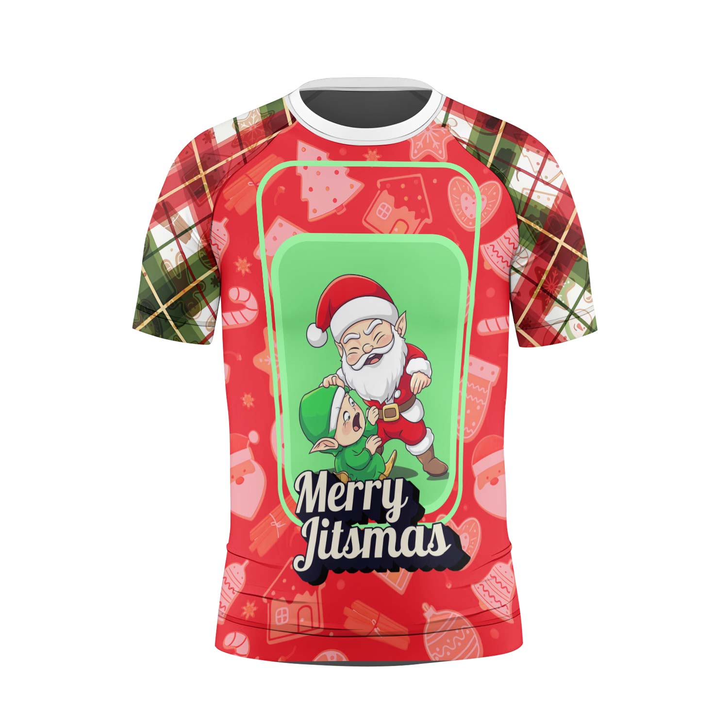 Merry Christmas Choking Santa Kids Rash Guard - BattleFitGear