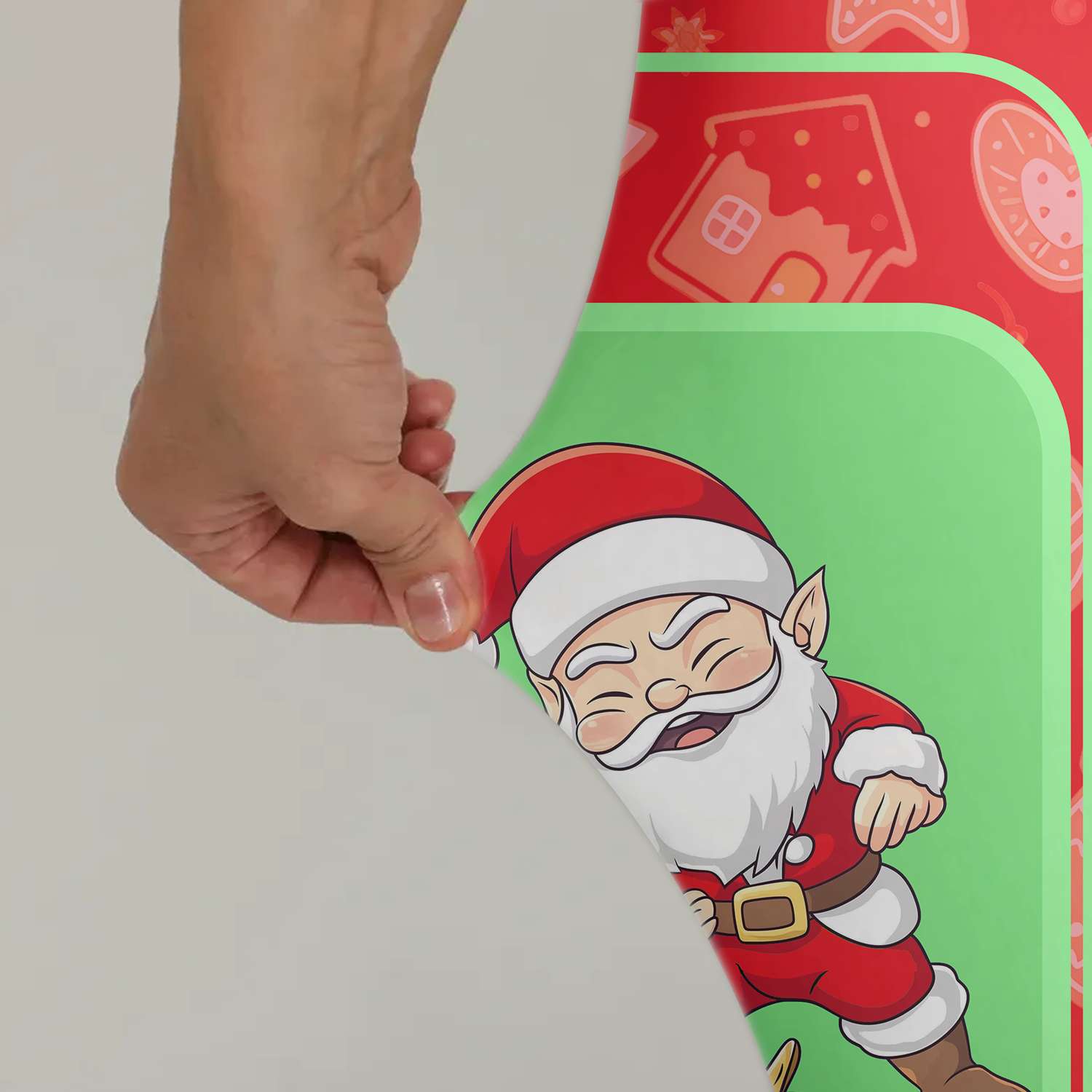 Merry Christmas Choking Santa Leggings