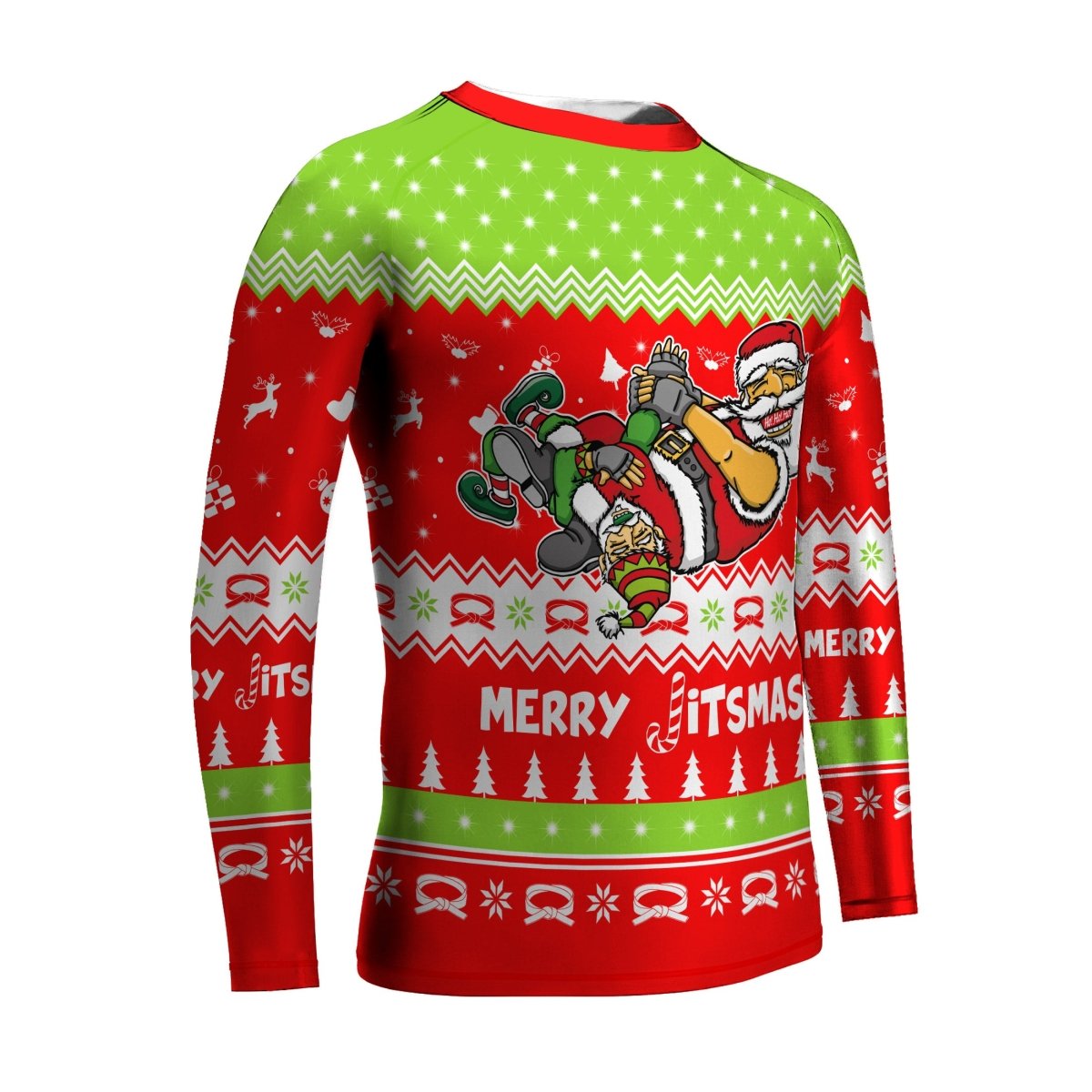 Merry Jitmas Santa Clause Kids Rash Guard - BattleFitGear