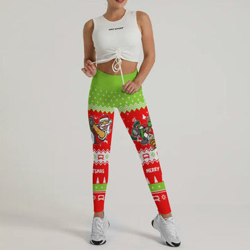 Merry Jitmas Santa Clause Leggings - BattleFitGear