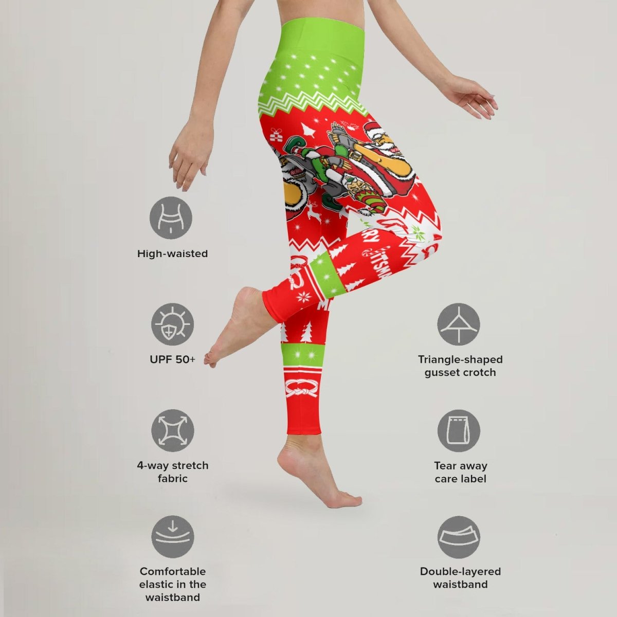 Merry Jitmas Santa Clause Leggings - BattleFitGear