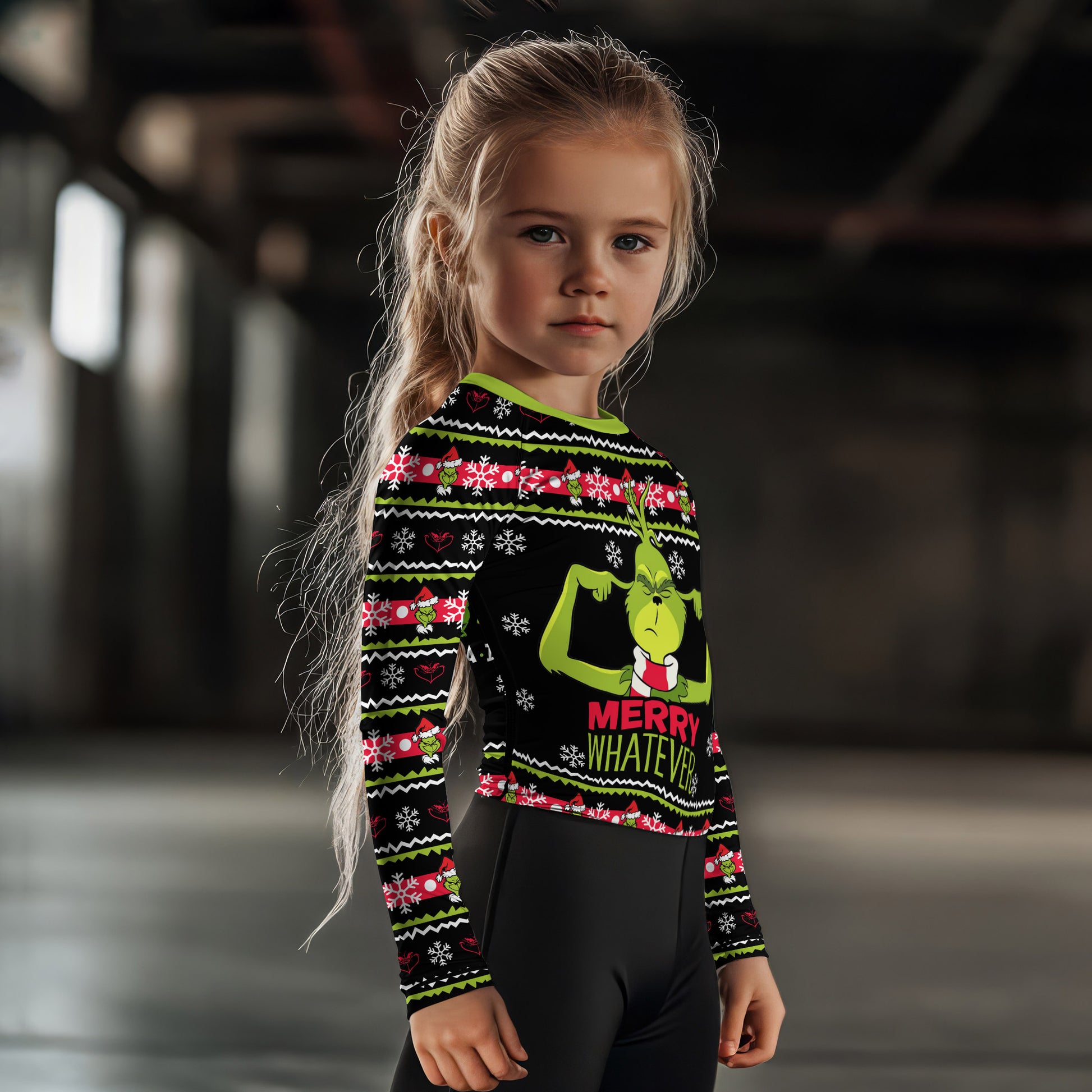 Merry Whatever Kids Rash Guard
