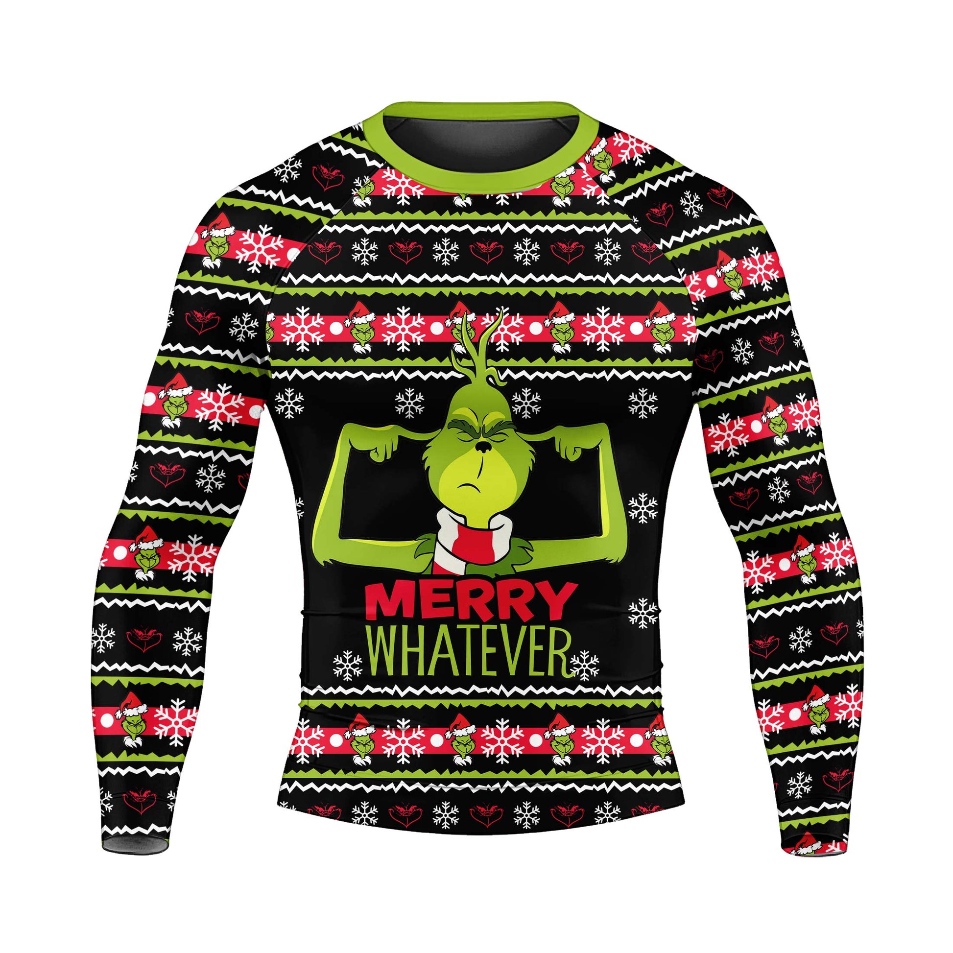 Merry Whatever Men's Long Sleeve Rash Guard