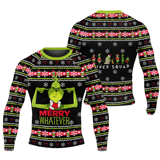 Merry Whatever Men's Long Sleeve Rash Guard