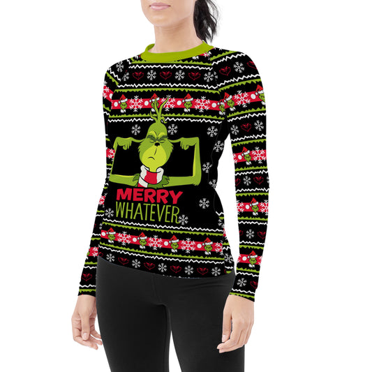 Merry Whatever Women's Long Sleeve Rash Guard