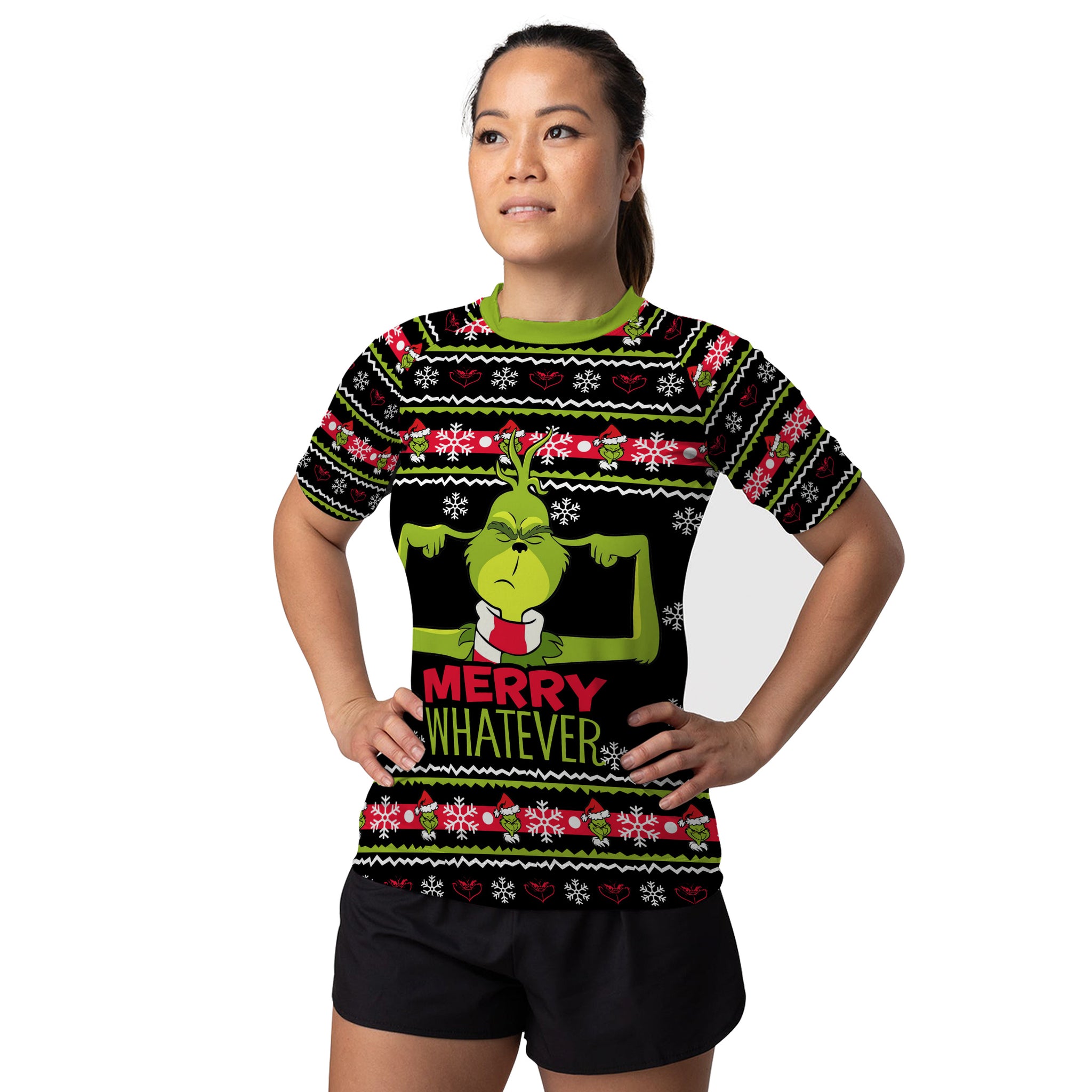 Merry Whatever Women's Short Sleeve Rash Guard