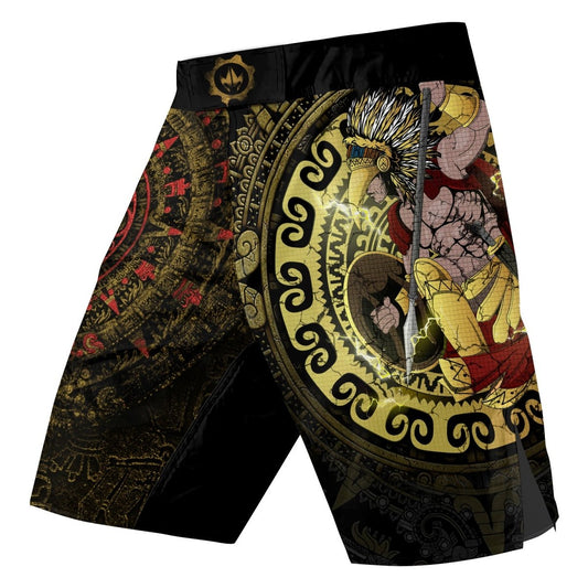 Mighty Aztec Warrior Fight Shorts - BattleFitGear