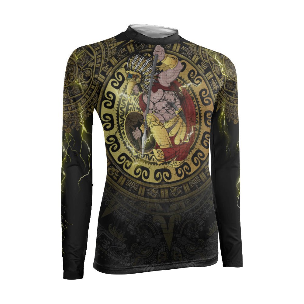 Mighty Aztec Warrior Women's Long Sleeve Rash Guard - BattleFitGear