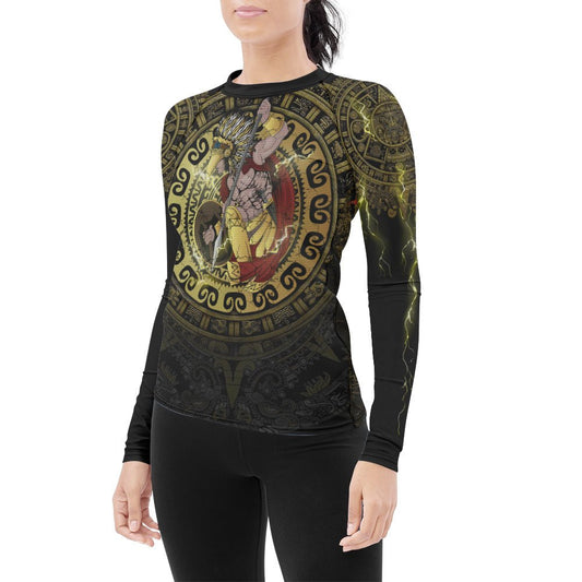 Mighty Aztec Warrior Women's Long Sleeve Rash Guard - BattleFitGear