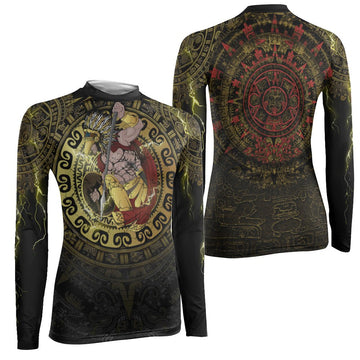 Mighty Aztec Warrior Women's Long Sleeve Rash Guard - BattleFitGear