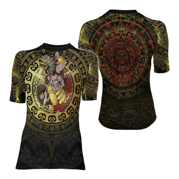 Mighty Aztec Warrior Women's Short Sleeve Rash Guard - BattleFitGear