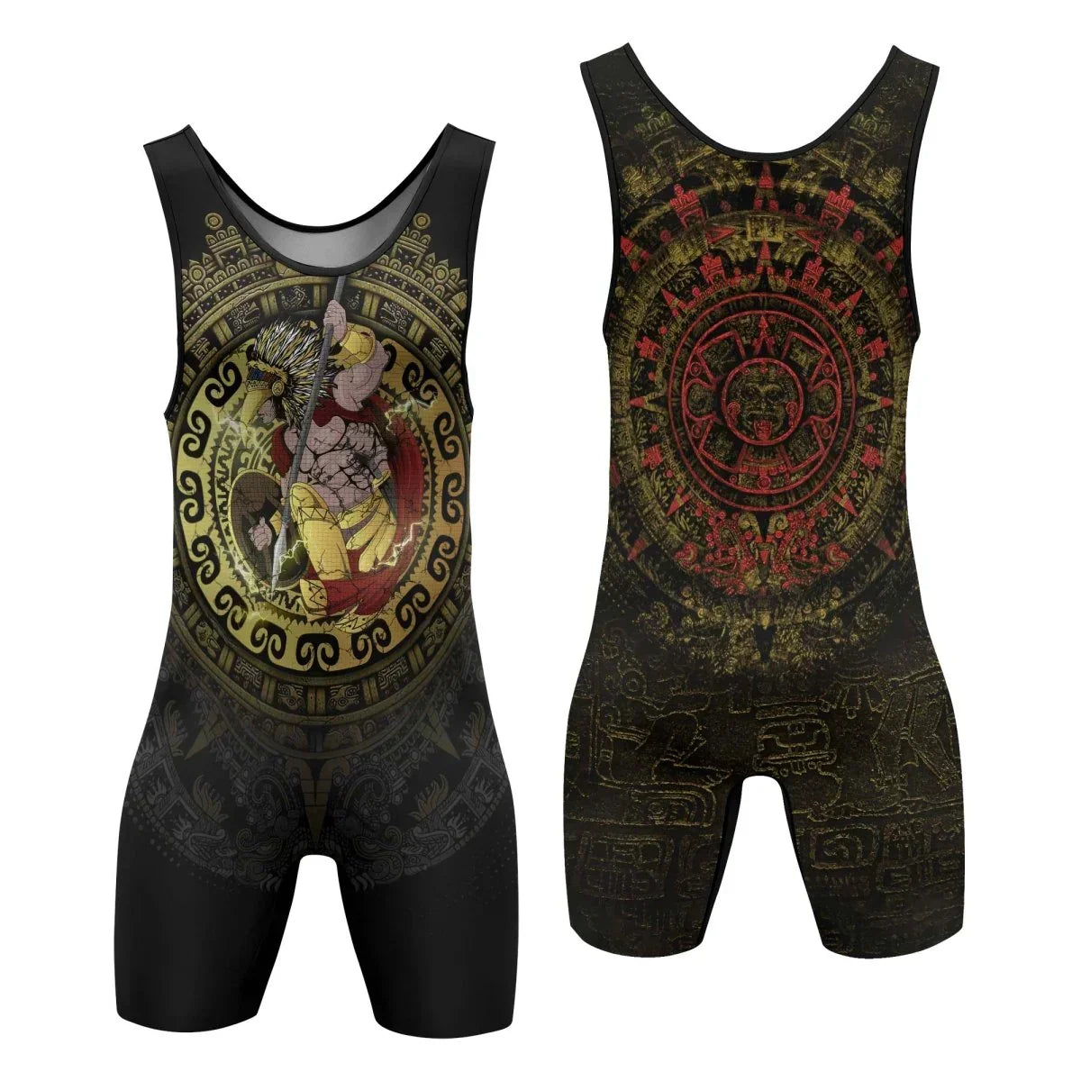 Aztec Singlets Mighty Aztec Warrior Wrestling Singlets | Unique Wrestling Singlets