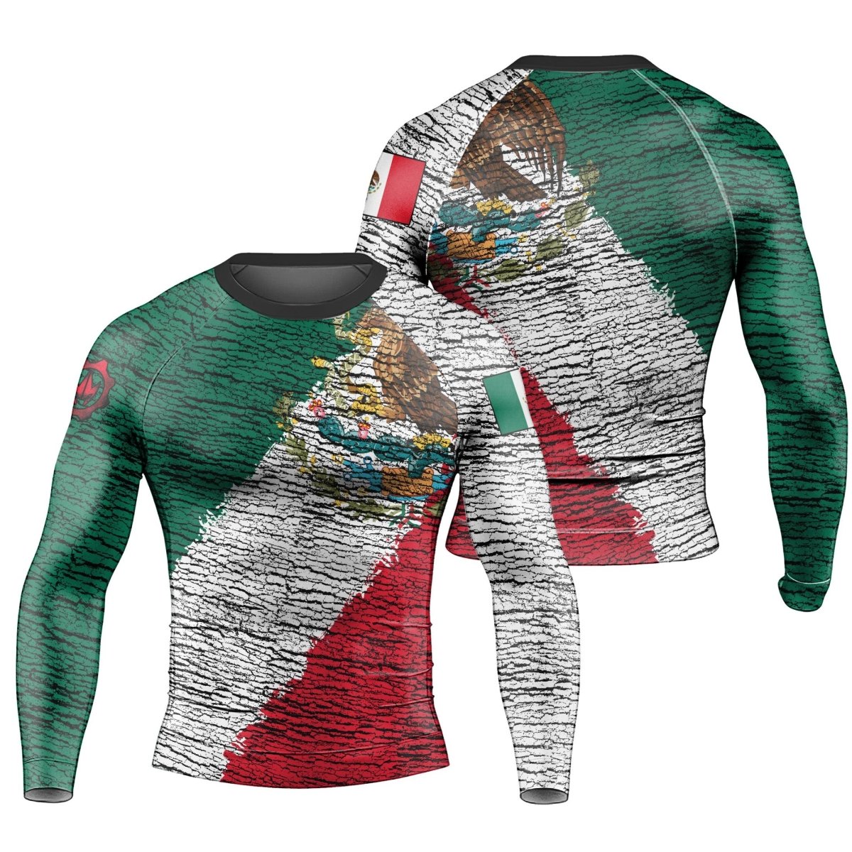 Mexico Flag Long Sleeve Rash Guard - BattleFitGear