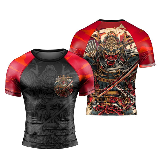 Samurai Shogun Short Sleeve Rash Guard - BattleFitGear