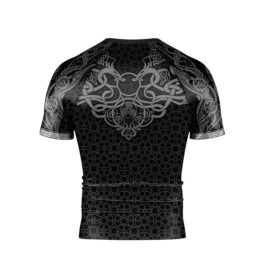 Fenrir Tattoo Viking Men's Short Sleeve Rash Guard