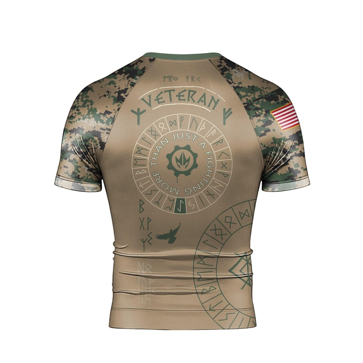 Marine Veteran Viking Men's Short Sleeve Rash Guard - BattleFitGear