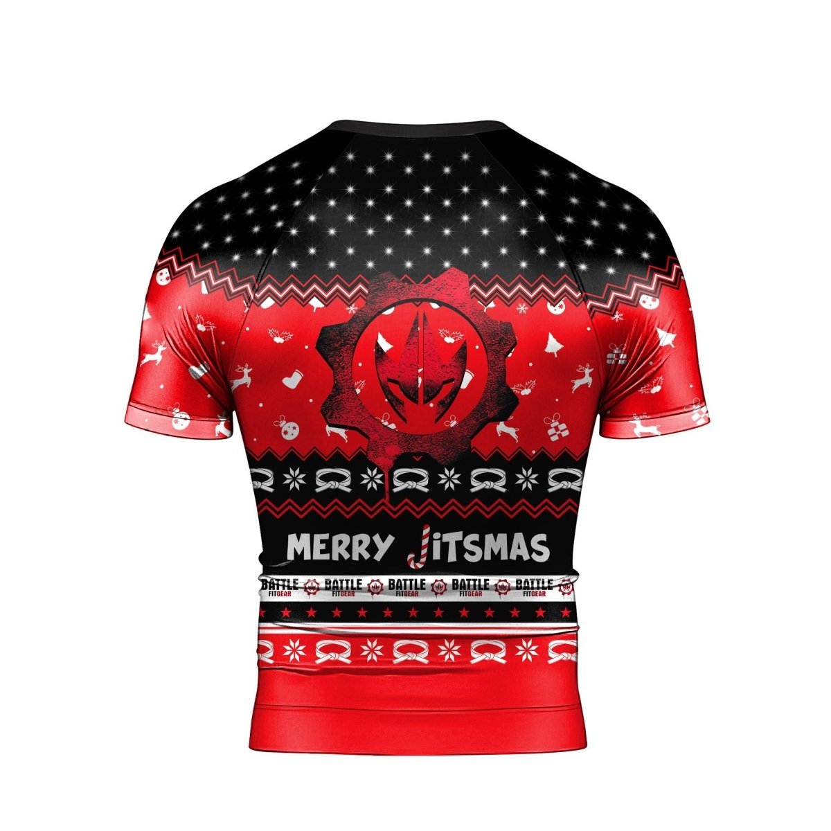 Villain Santa Claus Jitsmas Short Sleeve Rash Guard - BattleFitGear