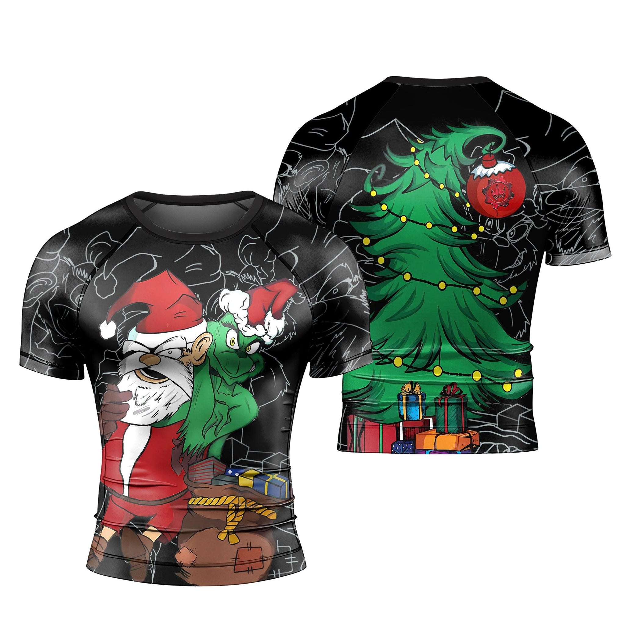 Grinch Christmas Short Sleeve Rash Guard