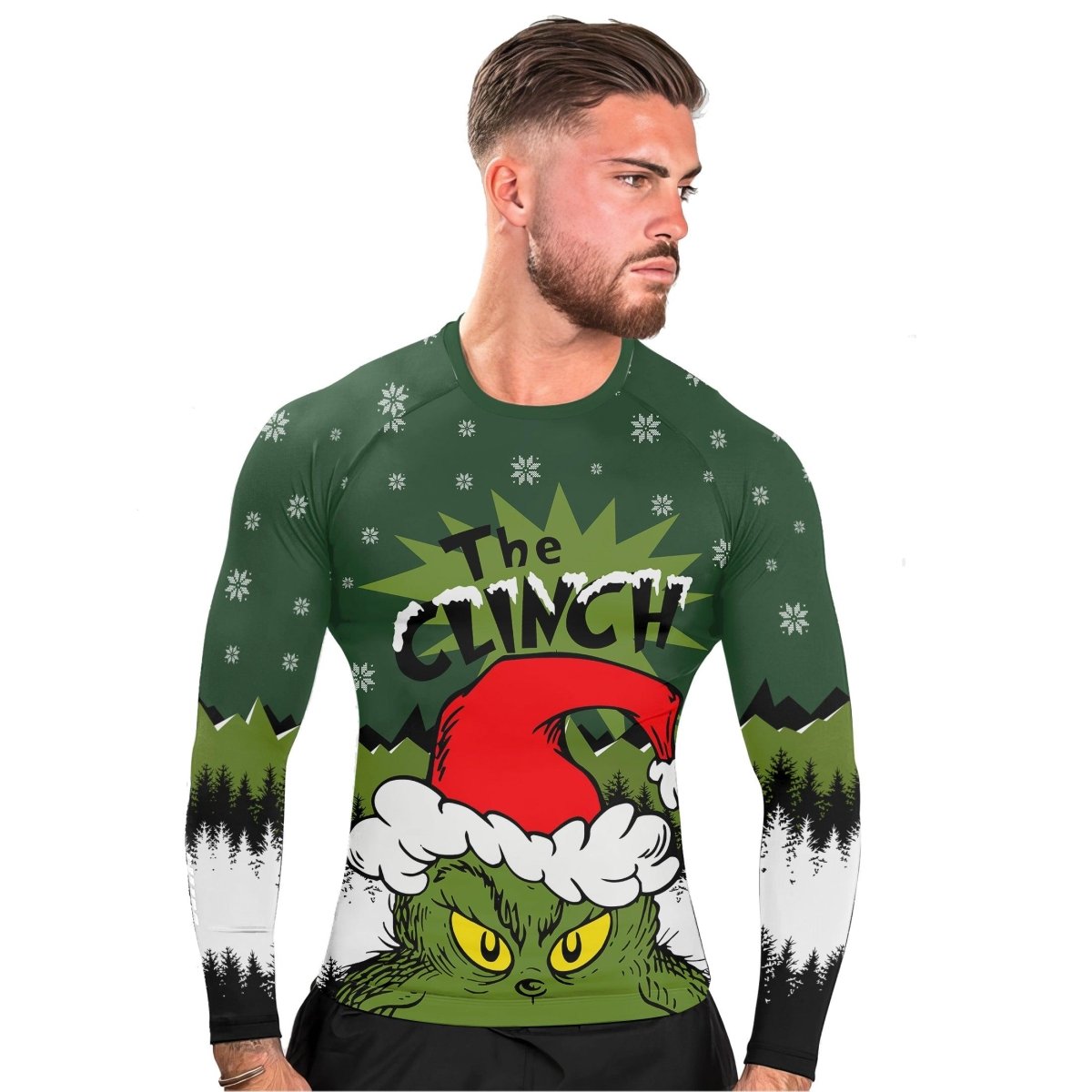 Grinch Santa Clause Long Sleeve Rash Guard - BattleFitGear