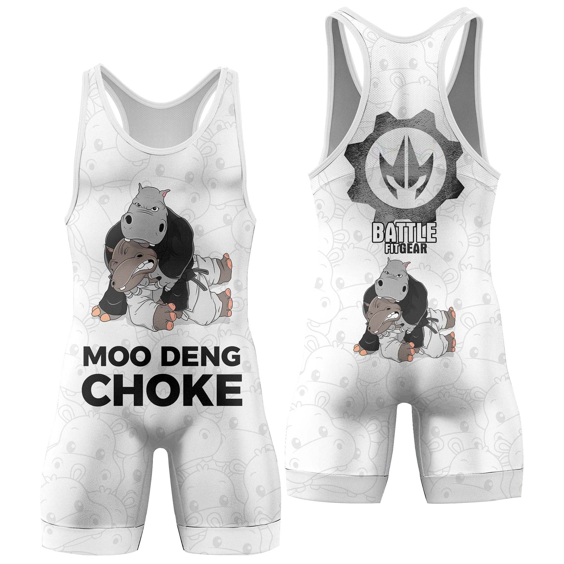 Moo Deng Hippo Choke Color Ranked Wrestling Singlets