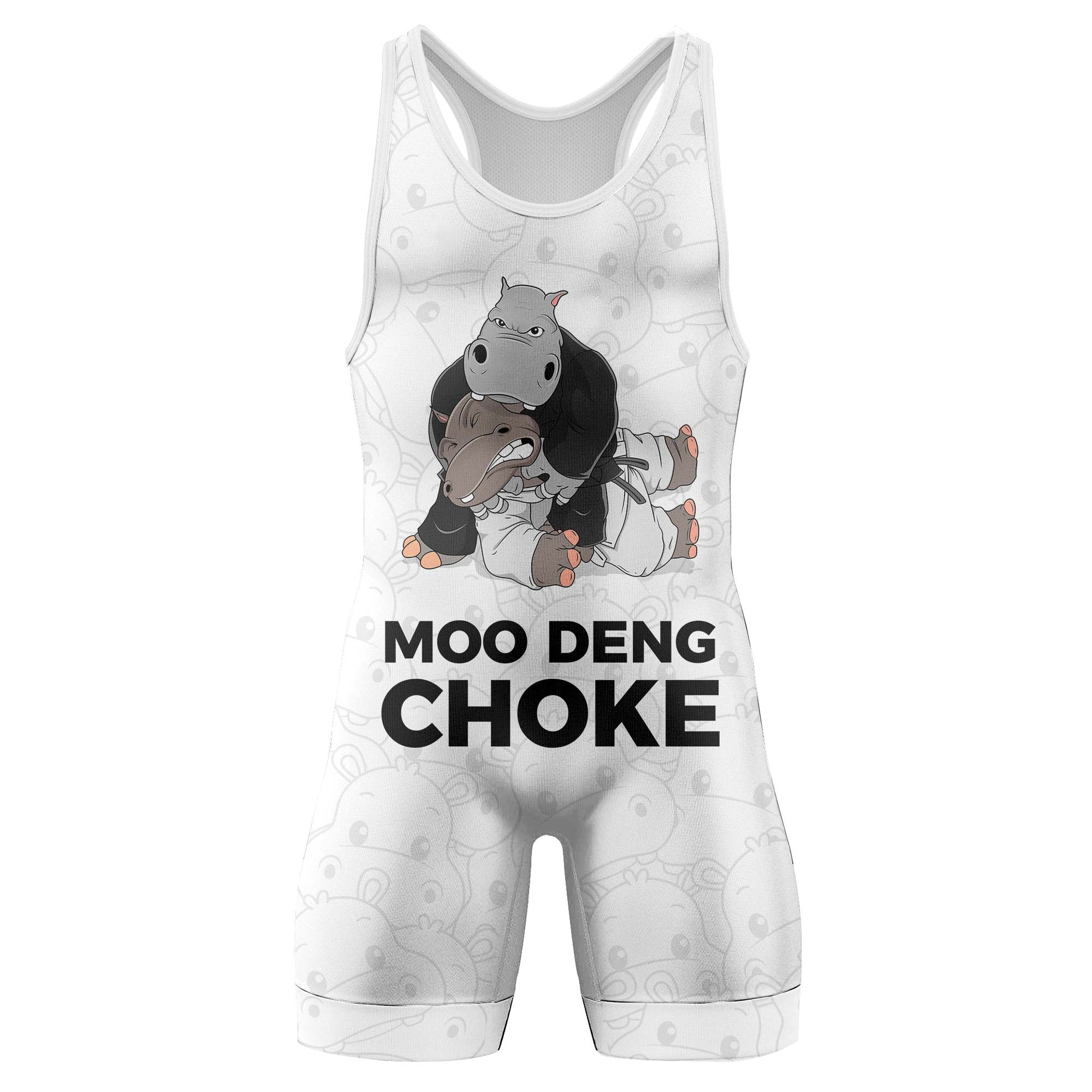 Moo Deng Hippo Choke Color Ranked Wrestling Singlets