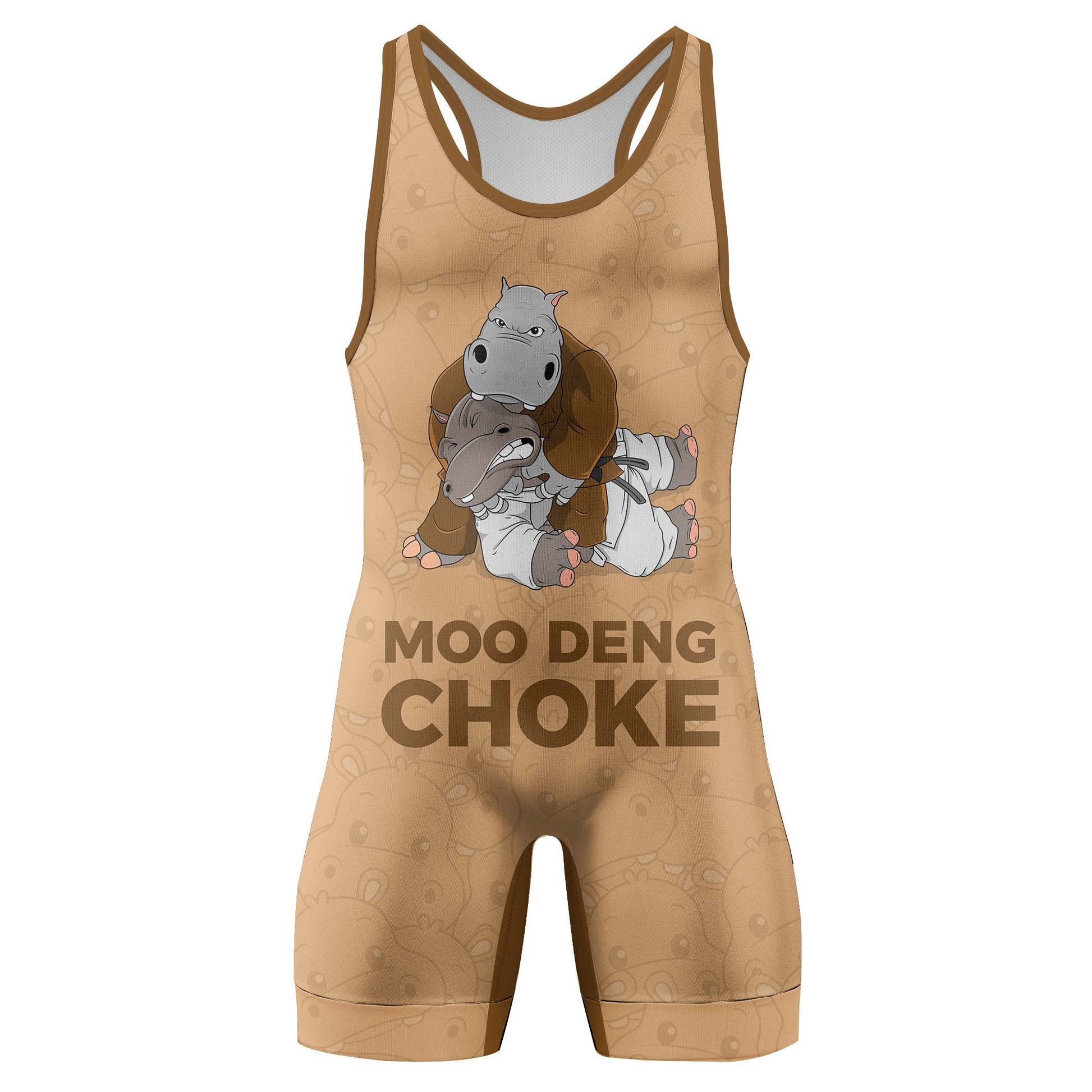 Moo Deng Hippo Choke Color Ranked Wrestling Singlets