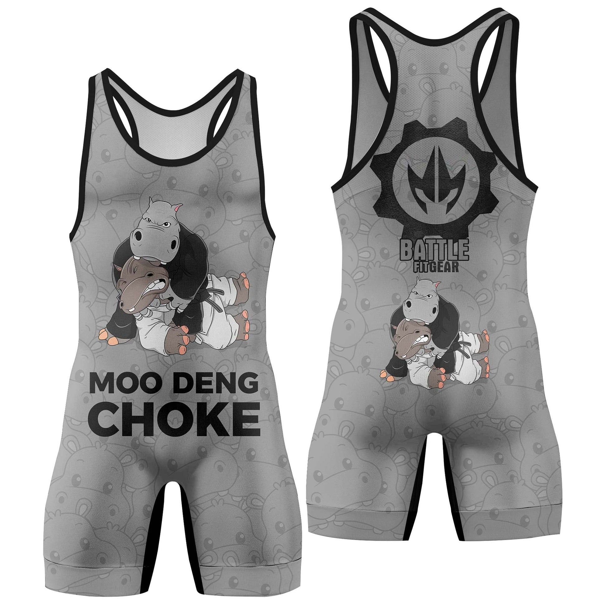 Moo Deng Hippo Choke Color Ranked Wrestling Singlets