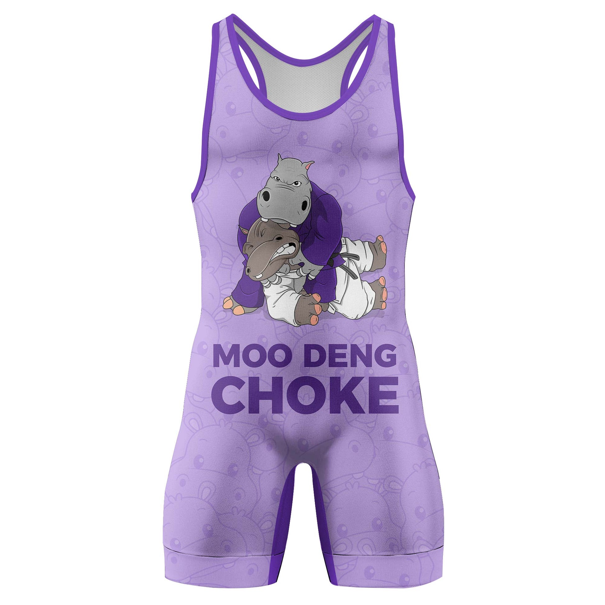 Moo Deng Hippo Choke Color Ranked Wrestling Singlets