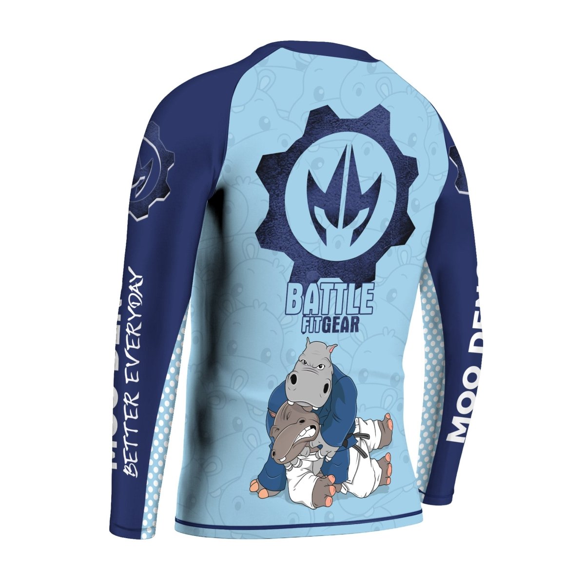 Moo Deng Hippo Choke Kids Rash Guard - BattleFitGear