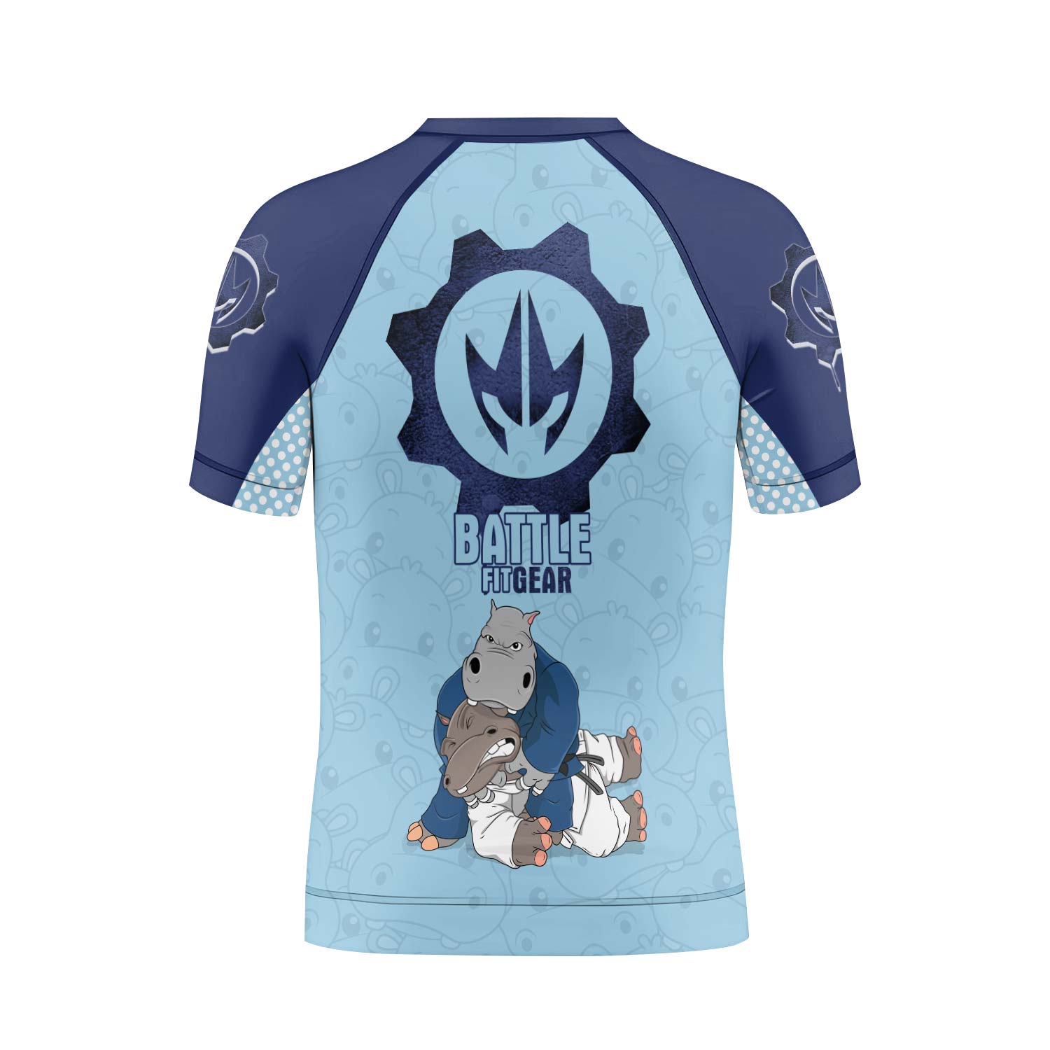 Moo Deng Hippo Choke Kids Rash Guard - BattleFitGear