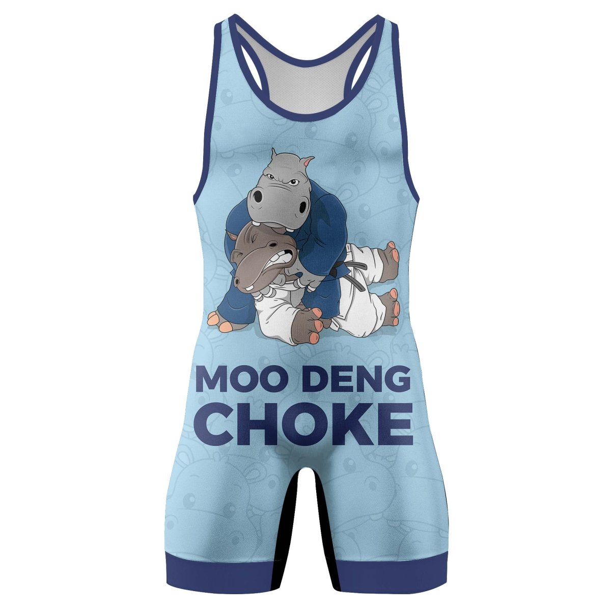 Moo Deng Hippo Choke Wrestling Singlets - BattleFitGear