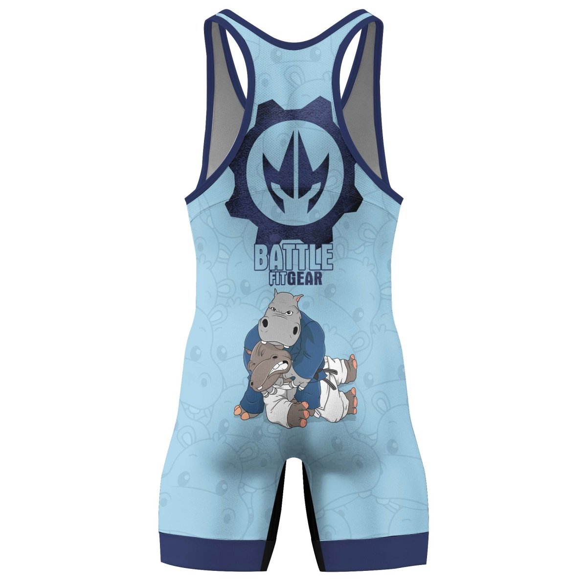 Moo Deng Hippo Choke Wrestling Singlets - BattleFitGear