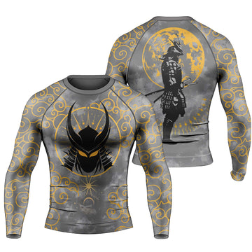 Moonlight Samurai Men's Long Sleeve Rash Guard