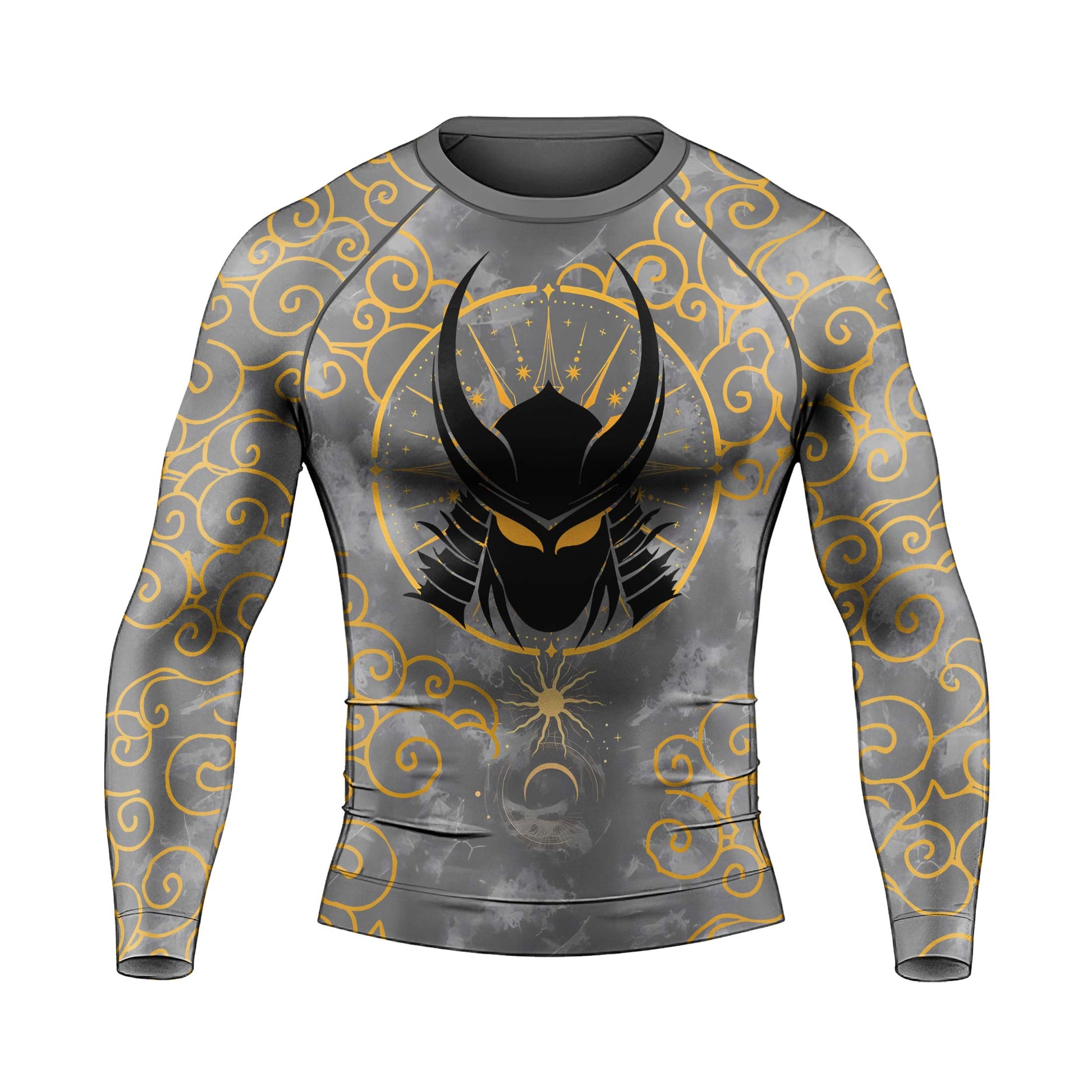 Moonlight Samurai Men's Long Sleeve Rash Guard