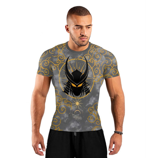 Moonlight Samurai Men's Short Sleeve Rash Guard - BattleFitGear