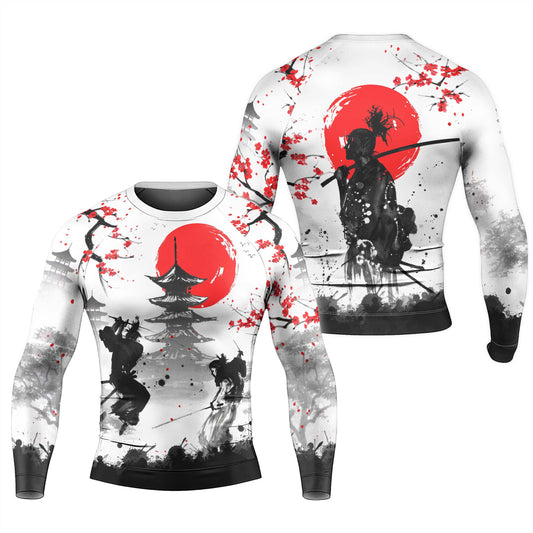 Musashi Versus Kojiro Men's Long Sleeve Rash Guard