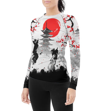 Musashi Versus Kojiro Women's Long Sleeve Rash Guard