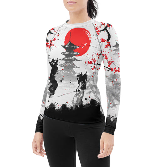 Musashi Versus Kojiro Women's Long Sleeve Rash Guard