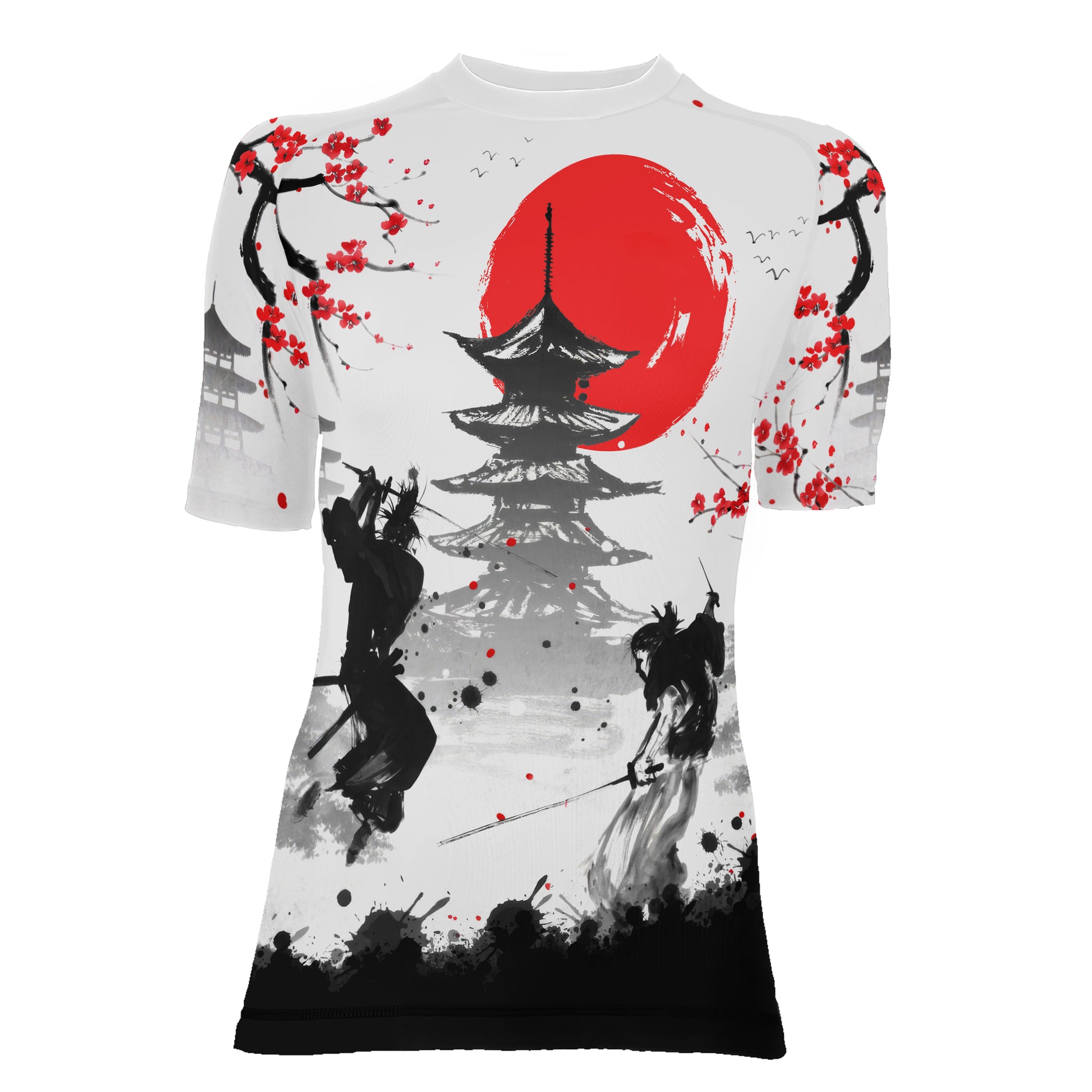 Musashi Versus Kojiro Women's Short Sleeve Rash Guard