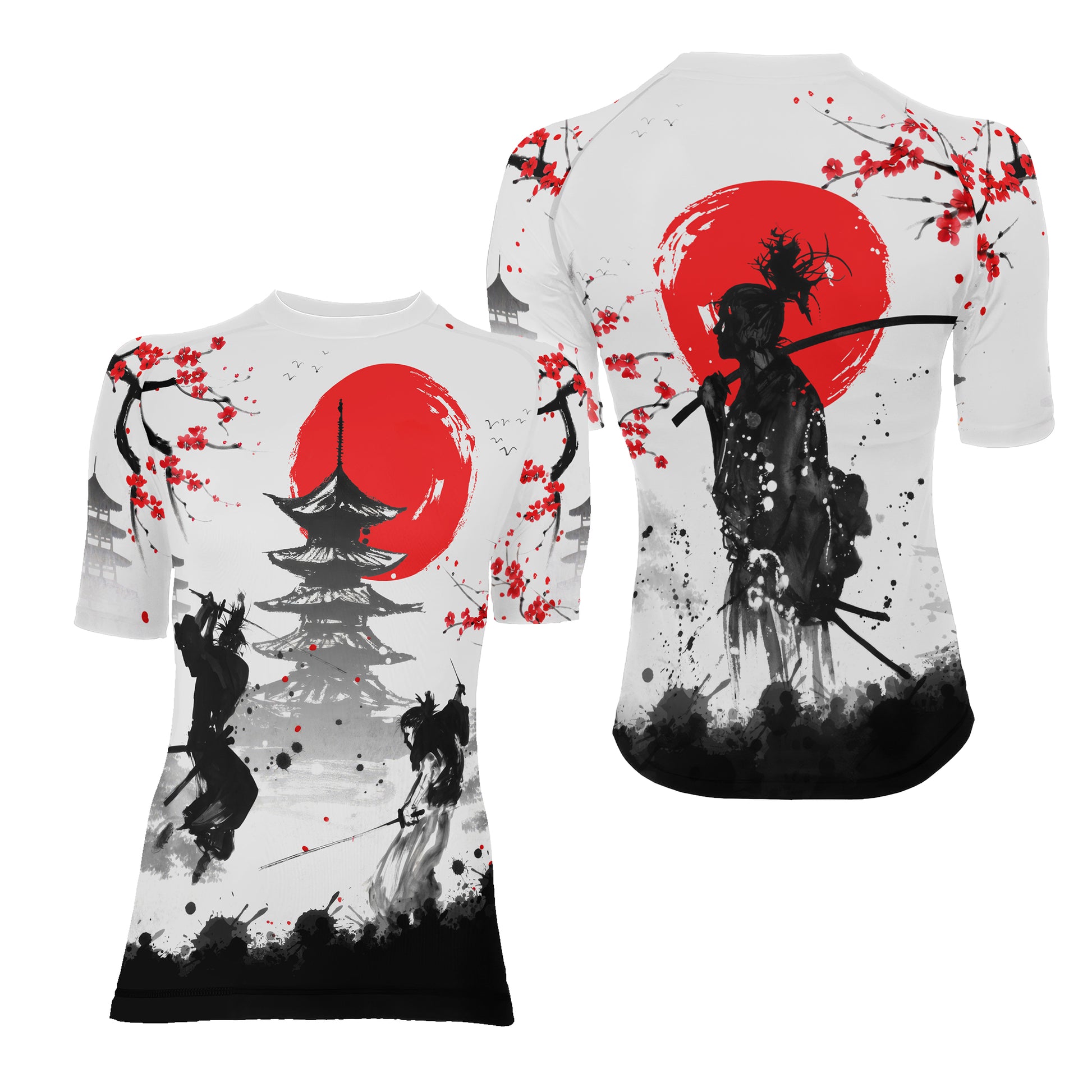 Musashi Versus Kojiro Women's Short Sleeve Rash Guard