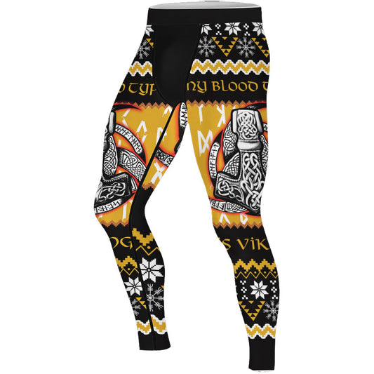 My Blood Type is Viking Men's Compression Leggings
