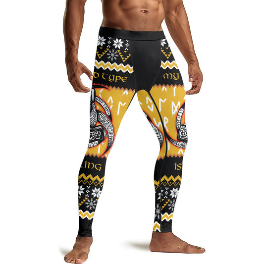 My Blood Type is Viking Men's Compression Leggings