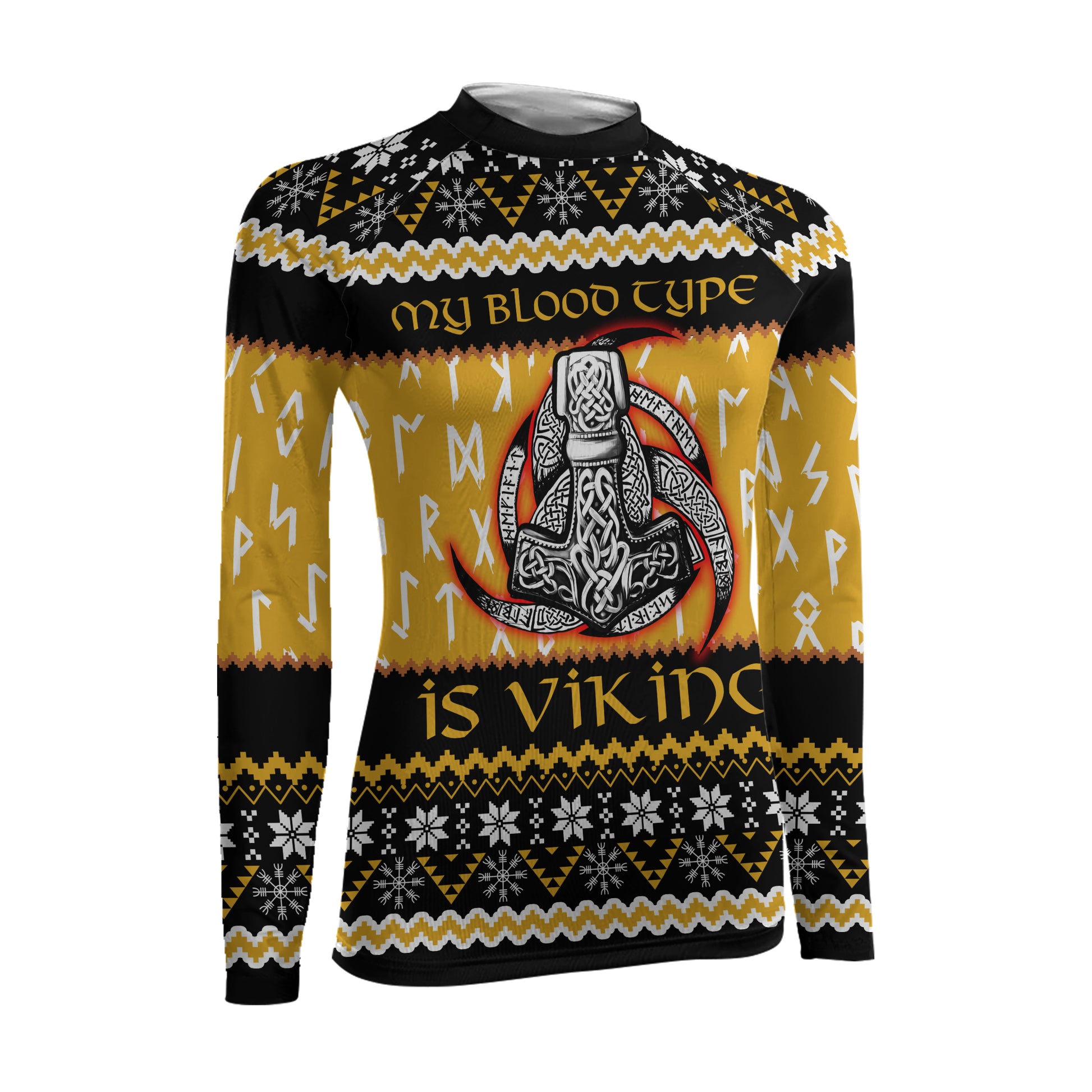 My Blood Type is Viking Women's Long Sleeve Rash Guard